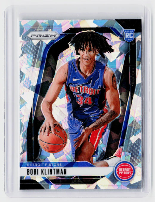 2024-25 Panini Prizm Basketball Bobi Klintman Rookie Card #266 Detroit Pistons - front