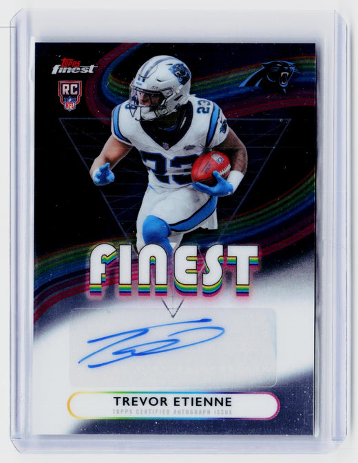 2025 Topps Finest Football Rookie Finest Autographs Trevor Etienne RC Auto RFA-TE - front
