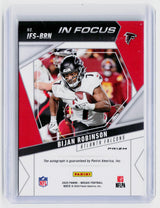 2025 Panini Mosaic Football In Focus Autographs Bijan Robinson IFS-BRN - back