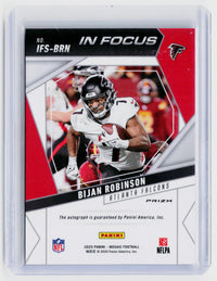 2025 Panini Mosaic Football In Focus Autographs Bijan Robinson IFS-BRN - back