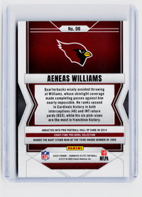 2025 Panini Donruss Elite Football Aeneas Williams Aspirations Lime Green #98 /999 - back