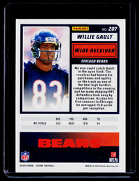 2025 Panini Score Football Willie Gault #207 Gold Zone Bears /50 - back