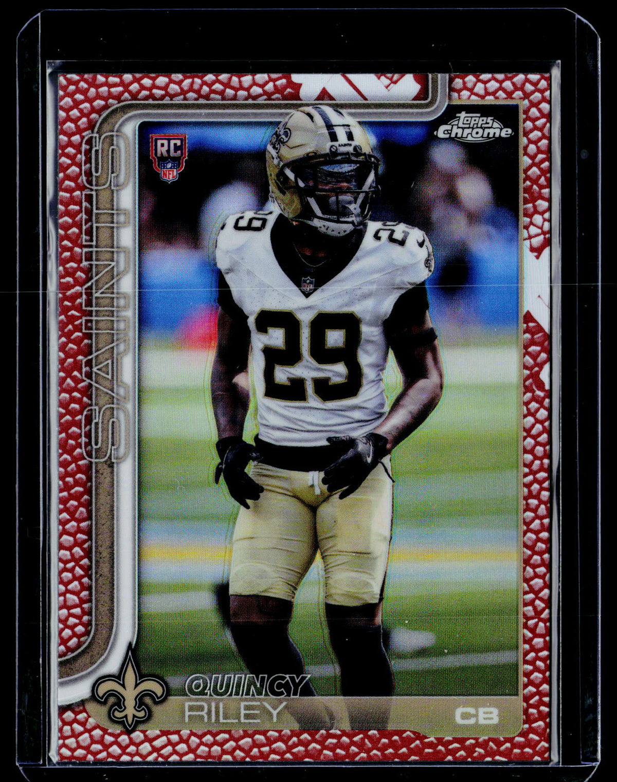 2025 Topps Chrome Quincy Riley Rookie #369 New Orleans Saints - front