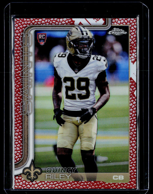2025 Topps Chrome Quincy Riley Rookie #369 New Orleans Saints - front