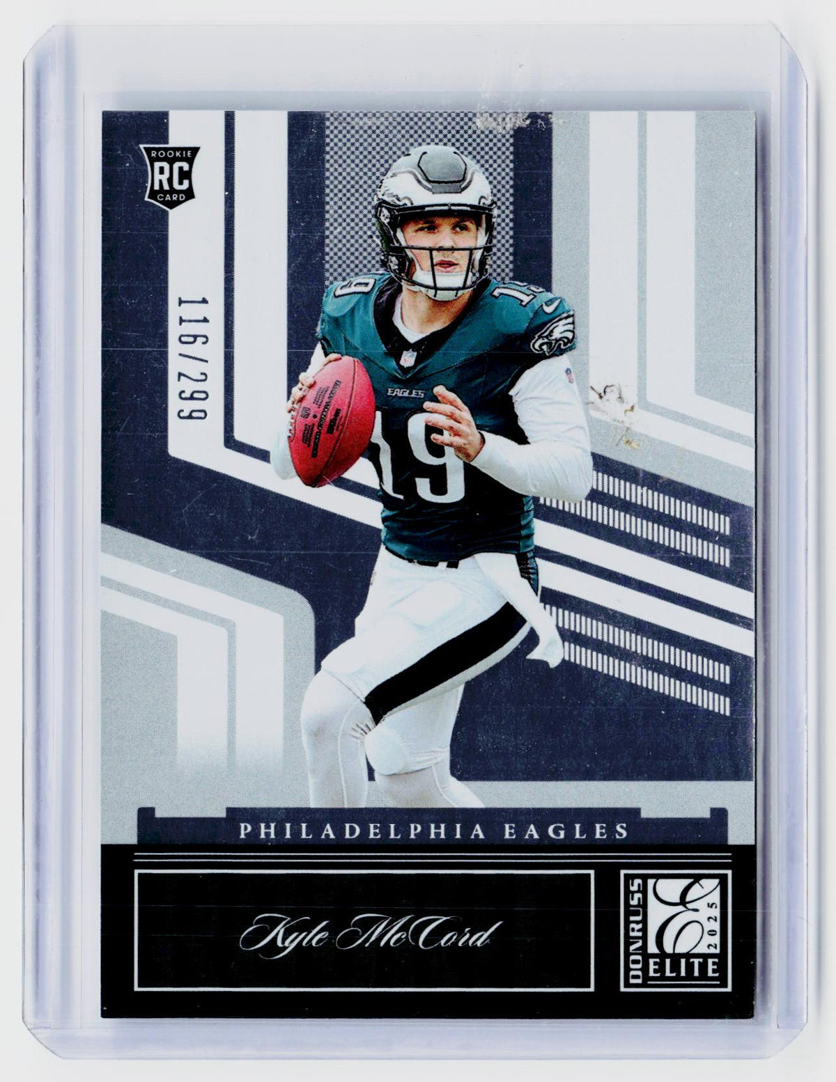 2025 Panini Donruss Elite Kyle McCord Rookie RC #47 /299 Philadelphia Eagles - front