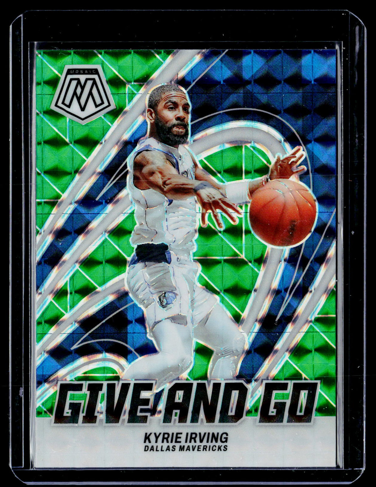 2023-24 Panini Mosaic Basketball Give and Go Green Kyrie Irving #8 - front