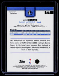 2025 Topps Flagship Basketball Max Christie #174 Red /5 Dallas Mavericks - back