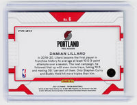  2021-22 Panini Prizm Widescreen Damian Lillard Portland Trail Blazers #6 - back