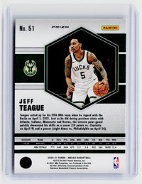 2020-21 Panini Mosaic Pink Camo Jeff Teague #51 Milwaukee Bucks - back