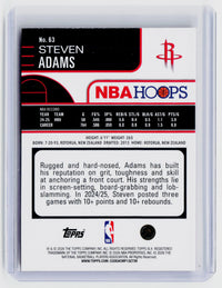2026 Topps NBA Hoops Steven Adams Red #63 /249 Rockets - back