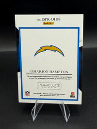 2025 Panini Immaculate Collection Signature Patches Omarion Hampton RPA RC Auto #ISPR-OHN /99 - back